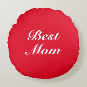Beste Mama Rot Klassik Drehbuch elegant stilvoll n Rundes Kissen