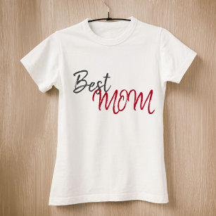 Beste Mama Rotes Skript Einfache Muttertag T-Shirt