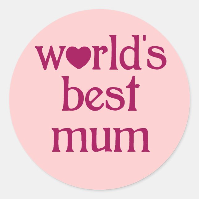 Beste Mama Runder Aufkleber (Vorderseite)