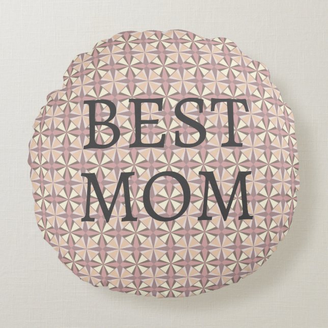 Beste Mama Rundes Kissen (Vorderseite)