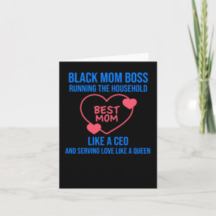 Beste Mama - Schwarzer Mama-Boss für den Haushalt Karte