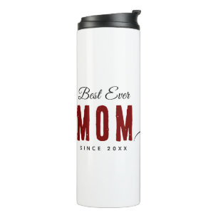 Beste Mama seit 20XX Moderne, einfache Preppy Thermosbecher