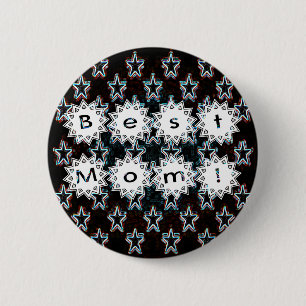 Beste Mama Stars in Neon Button