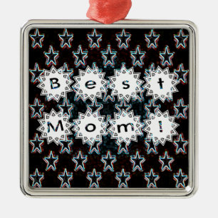 Beste Mama Sterne in Neon-Ornament Ornament Aus Metall