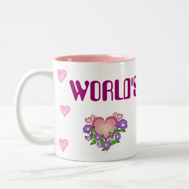 beste Mama-Tasse der Welt Zweifarbige Tasse (Links)