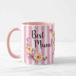 Beste Mama-Tasse mit Blumen Tasse