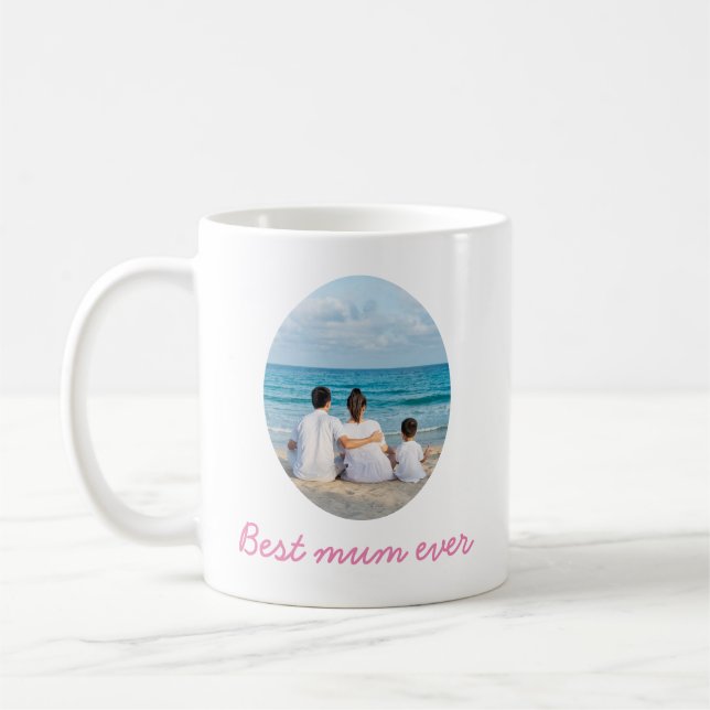 Beste Mama-Tasse mit Foto Modern Einfach Kaffeetasse (Links)