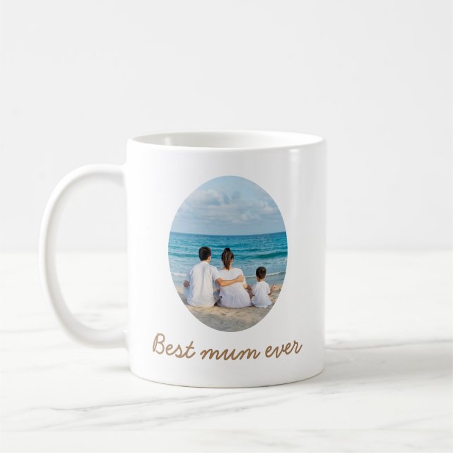 Beste Mama-Tasse mit Foto Modern Einfach Kaffeetasse (Links)