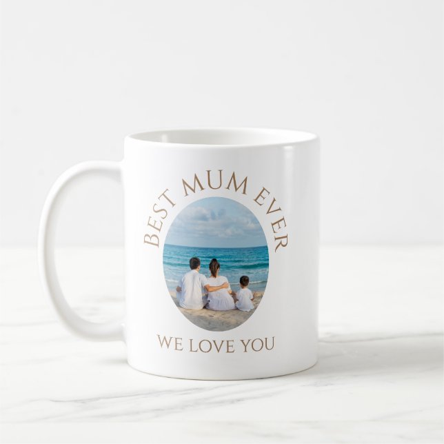 Beste Mama-Tasse mit Foto Modern Einfach Kaffeetasse (Links)