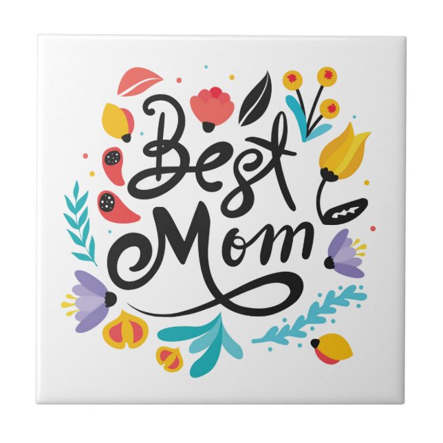 Beste Mama Tile Trivet Fliese (Vorderseite)