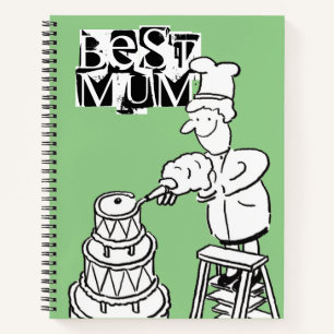 Beste-Mama-Torte-Macher-Dekorieren-Riesen-Torte-No Notizbuch