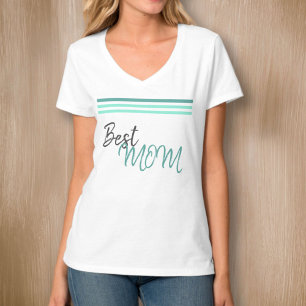Beste Mama Trendy Script Strip Muttertag T-Shirt