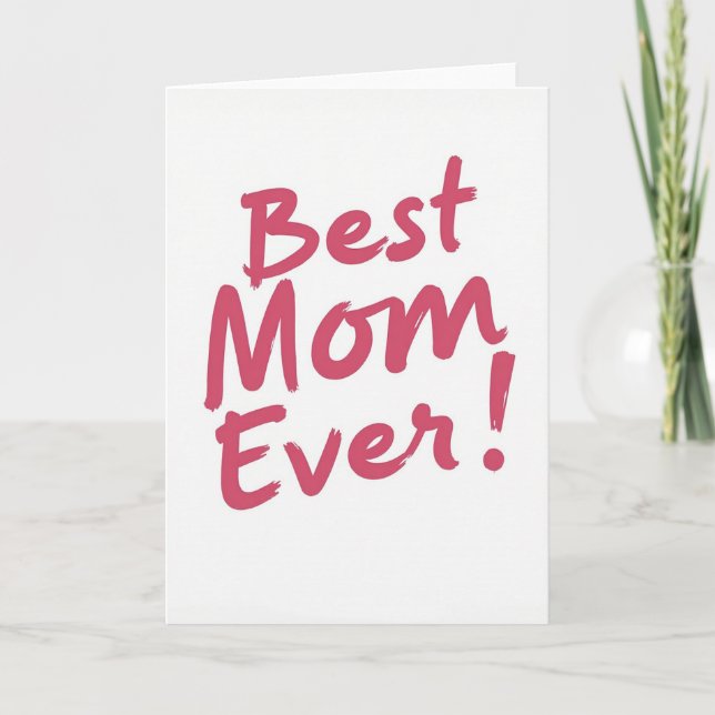 Beste Mama überhaupt bemalte Karte (Vorderseite)