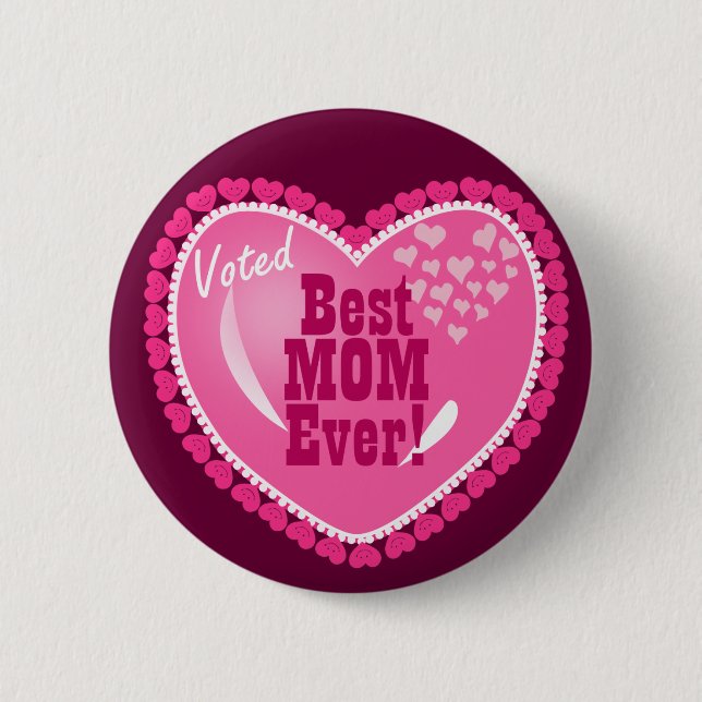 Beste Mama ÜBERHAUPT! Button (Vorderseite)