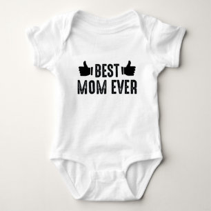 Beste Mama überhaupt Daumen hoch Lustiges Mutterta Baby Strampler