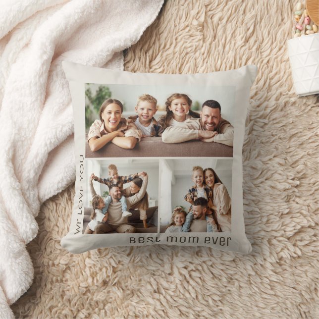 Beste Mama überhaupt Foto-Collage Muttertag Kissen (Decke)