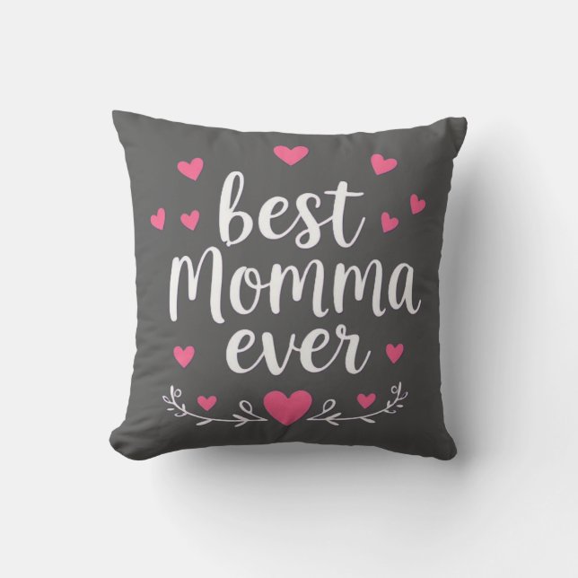 beste Mama überhaupt grau Kissen (Vorderseite)