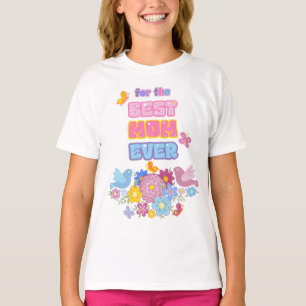 Beste Mama überhaupt Groovy Pastell Blumen zum Mut T-Shirt