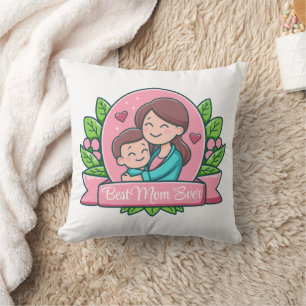 Beste Mama überhaupt, Mutter und Kind, individuell Kissen