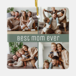 Beste Mama überhaupt Muttertag 5 Fotos Salbeigrün Keramikornament