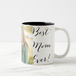 "Beste Mama-überhaupt" personalisierte Foto-Tasse Zweifarbige Tasse