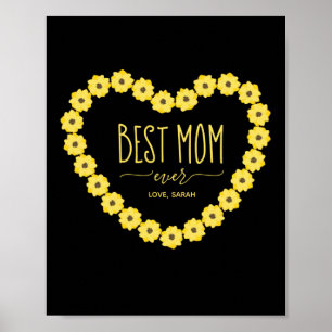 Beste Mama überhaupt Sonnenblume Personalisierter  Poster