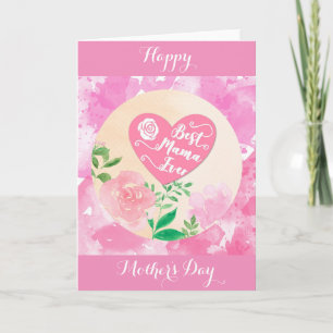 Beste Mama überhaupt Süße rosa Muttertag Feiertagskarte
