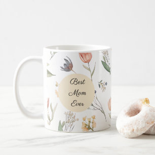 Beste Mama überhaupt Watercolor-Tulpen-Spritzer-Ta Kaffeetasse