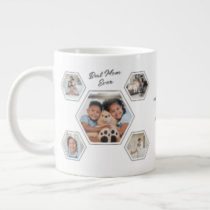 Beste Mama überhaupt Zehn‑Foto Personalisierte Nam Jumbo-Tasse