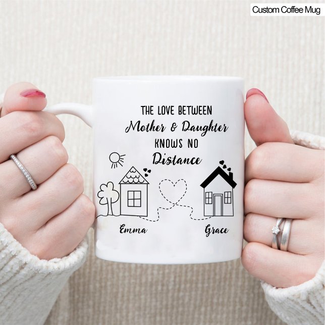 Beste Mama und Tochter Lange Ferne Liebe Kaffee Tasse (Best Mom and Daughter Long Distance Love Coffee Mug)