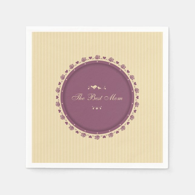 Beste Mama Vintag Muttertag | Napkin Serviette (Vorderseite)