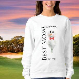 Beste Mama von Par:Golf Ball Snowman Red Sweatshirt