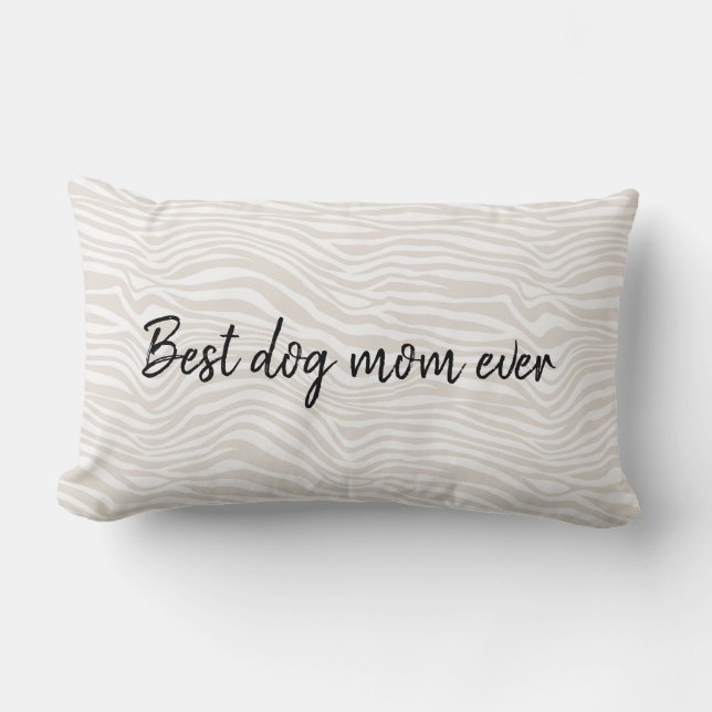 Beste Mama Zebra Print Lendenkissen (Vorderseite)