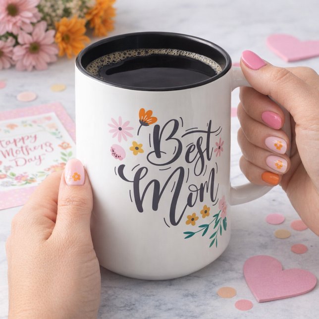 Beste Mama Zweifarbige Tasse (Von Creator hochgeladen)