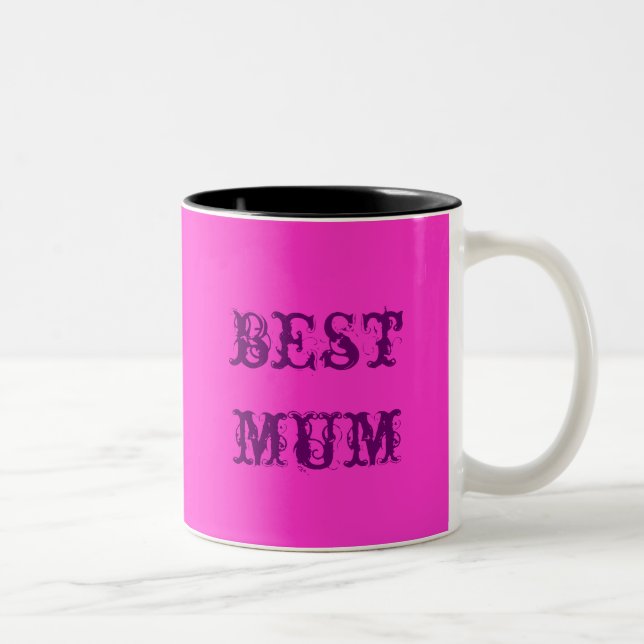 beste Mama Zweifarbige Tasse (Rechts)