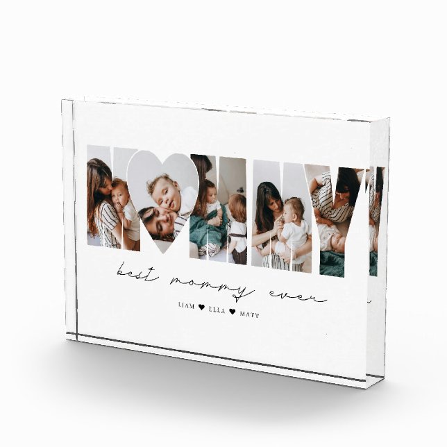Beste Mami Aller Moderne Fotocollage Muttertag Fotoblock (Rechts)