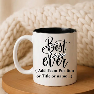 Beste Mannschaft überhaupt   Geschenk mit individu Zweifarbige Tasse