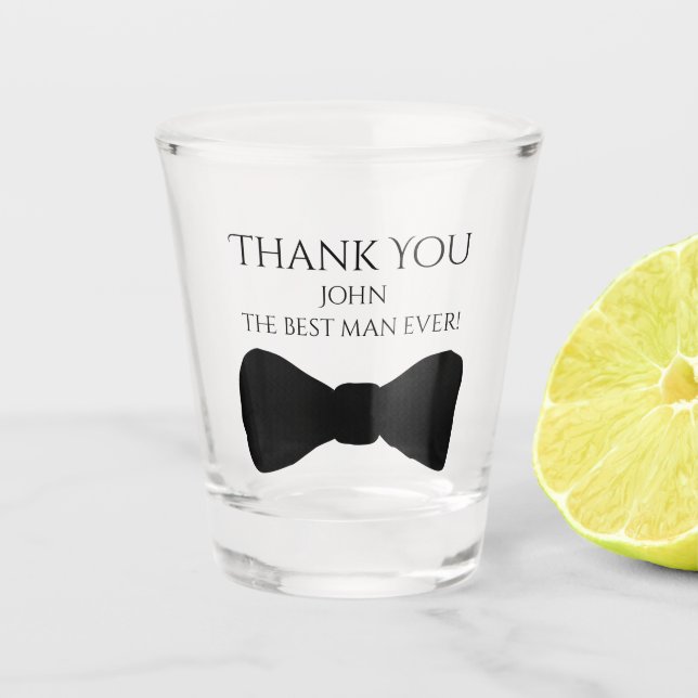 Beste Mans Bow Krawatte Showglas Schnapsglas (Vorderseite)