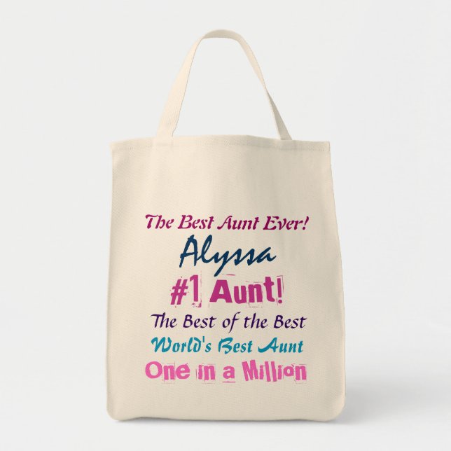 Beste Marine der Welt der Tanten-individueller Tragetasche (Vorne)