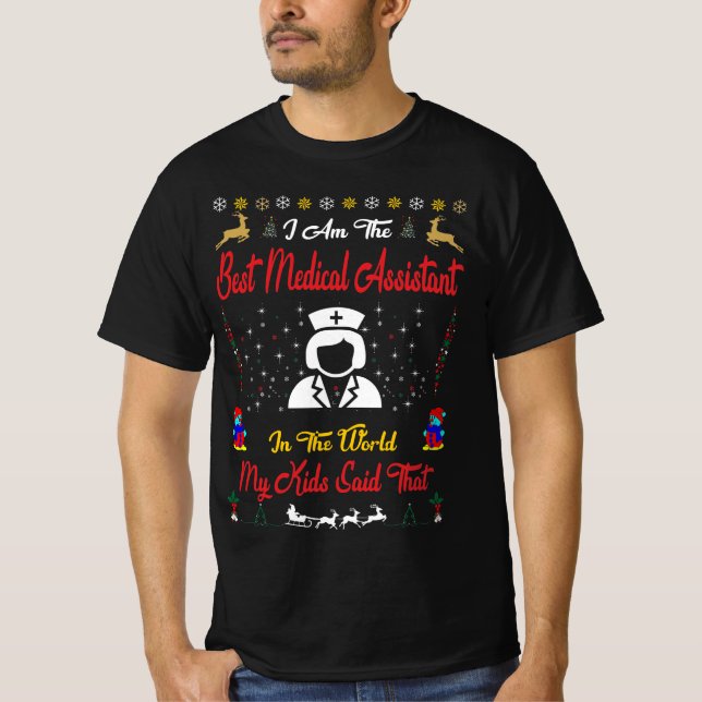 Beste medizinische Assistenzzeit Weihnachten T-Shirt (Vorderseite)