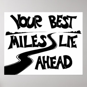 Beste Meilen Marathonzuschauer-Plakat Poster