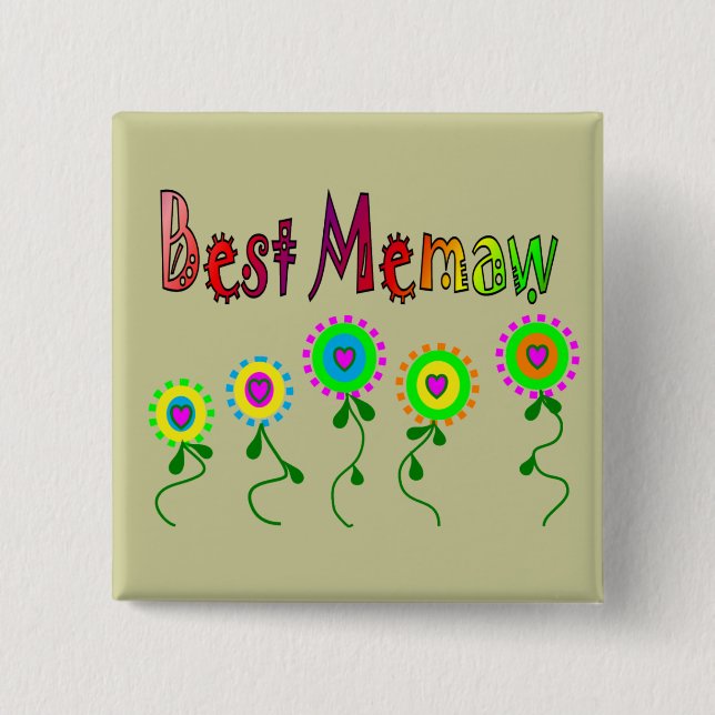 Beste Memaw Geschenke Button (Vorderseite)