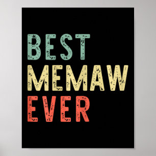 Beste Memaw überhaupt Familie Lustig Retro Poster