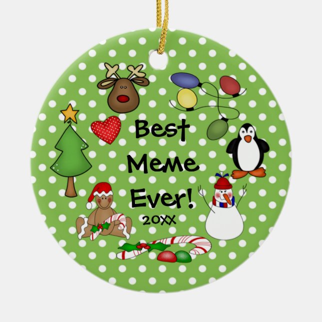Beste Meme überhaupt Weihnachtsverzierung Keramikornament (Vorne)