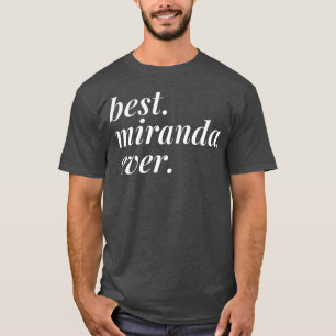 Beste Miranda je Name Personalisierte Girl-BESTE F T-Shirt