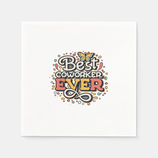 Beste Mitarbeitende je, Kolleg-Geschenk, Bester Mi Serviette (Vorderseite)