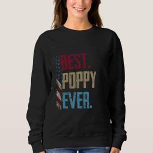 Beste Mohnblume je Vintage amerikanische Flagge Pa Sweatshirt