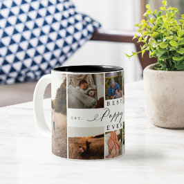 Beste Mohnfigur je Elegantes Script 8 FotoCollage Zweifarbige Tasse