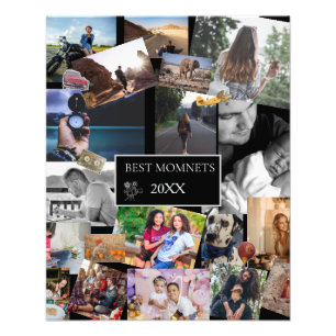Beste Momente Neujahrs-Fotocollage Fotodruck