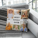 Beste Momma je - Muttertagsfoto-Collage Kissen<br><div class="desc">Feiern Sie Ihre Mama mit dem "Besten Momma-Ever" Mother's Day Foto Collage Throw Kissen. Dieses personalisierte Kissen besticht durch eine wunderschön arrangierte Collage aus gepflegten Fotos, in der besondere Momente und Erinnerungen eingefangen werden. Die herzliche Nachricht "Best Momma Ever" fügt eine liebevolle Touch hinzu. Aus hochwertigem, weichem und langlebigem Material,...</div>